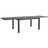 Tavolo allungabile CLIV effetto legno materico e struttura in alluminio antracite 135×90 cm - 270×90 cm