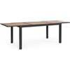 Tavolo allungabile HILIJA effetto legno e struttura in alluminio antracite 160×90 cm - 240×90 cm