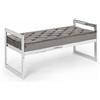 Panca SVEVA velluto grigio 97X44 cm