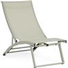 Konte.Design Set di 2 poltrone reclinabili TAYLOR in alluminio e textilene sabbia