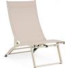 Konte.Design Set di 2 poltrone reclinabili TAYLOR in alluminio e textilene beige