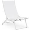Konte.Design Set di 2 poltrone reclinabili TAYLOR in alluminio e textilene bianco