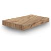 Tavolino CAMOGLI in legno, finitura rovere rustico e metallo verniciato nero trasformabile in tavolo da pranzo 120×80 cm - 220×80 cm altezza da 30 a 77 cm