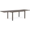 Tavolo allungabile PELAGIUS in alluminio caffè 135×90 cm - 270×90 cm