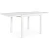 Tavolo allungabile PELAGIUS in alluminio bianco 83×80 cm - 166×80 cm