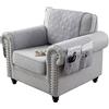 Bieyaet Copribraccioli Fodera per Bracciolo del Divano, Cuscini Poggiatesta per Divani, Fodera per Poltrona, Pet Friendly Fodera per Divano Aderente (Grigio Chiaro,1 Seat | 3 pc)