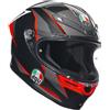 Agv casco integrale K6 S E2206 Slashcut - Black Grey Red