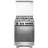 De'Longhi DMX64LSG Cucina a gas 4 fuochi con forno elettrico ventilato 69L