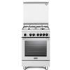 De'Longhi Cucina a Gas 4 Fuochi con Forno Elettrico DMW64LSG 60x60 cm Bianco