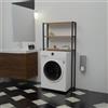 LBSIGN Mobile Coprilavatrice Stile Industrial 70x21x150 Con 3 Ripiani Ida Rovere