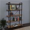 LBSIGN Libreria 5 Ripiani Stile Industrial 120x34x180 Jonah Rovere