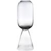 GILDE Vaso da pavimento Luxo, in vetro, altezza 80 cm x diametro 27 cm, nero, per erba della pampa