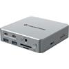 Conceptronic DONN25G replicatore di porte e docking station per laptop Cablato USB 3.2 Gen 2 (3.1 2) Type-C Argento [DONN25G]