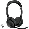 Jabra Cuffia con microfono Jabra Evolve2 55 Auricolare Wireless A Padiglione Ufficio Bluetooth Base di ricarica Nero [25599-989-999]