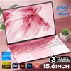 XIAORAN Laptop portatile da 15,6" Windows 11 Intel Celeron N5095 Computer portatile 1080P Display IPS Notebook PC Laptop retroilluminati con impronte digitali - Colore rosa