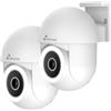 NIVIAN - Telecamera PTZ WiFi Mini 2K, 2,4 Ghz | Visione Notturna | Rilevamento di Movimento e Autotrasportamento | Esterno IP65 | Controllo App Tuya, Alexa e Google Home (2XNVS-IPC-0S4-L-MINI)