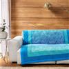 Bassetti Plaid Bassetti Kerala B1 Oceanblau 135x190 cm - Eleganza Blu in Cotone