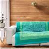 Bassetti Plaid Bassetti Kerala V1 Verde Petrolio 135x190 cm - Eleganza Naturale per la Tua Casa