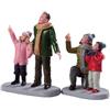 Lemax people admiring fireworks, set of 2
