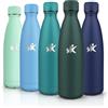 HoneyHolly Borraccia Termica, Doppia Parete Bottiglia Acqua in Acciaio Inox - 500ML - Senza BPA Bottiglia Termica, Antigoccia, Borraccia Palestra, Borraccia per Scuola, Sport, Ufficio