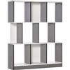 HOMCOM Mobile Libreria a 8 Ripiani per Soggiorno e Camera da Letto, in Legno, 100x24x124 cm, Grigio Carbone | Aosom Italy