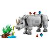 LEGO Animali selvatici: maestoso rinoceronte con uccelli