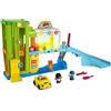 Fisher-Price Little People - Autolavaggio, playset interattivo con rampa per le auto, luci e musica, contenuti Smart Stages, versione multilingua, giocattolo per bambini, 1-5 anni, HRB34