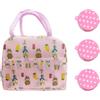 HDGSAFD Borsa da Pranzo da 1 Pezzi da Cartone Animato E Contenitore Mini Salsa da 3 Pezzi, Borsa per Pranzo Termico, Borsa per Il Pranzo per Bambini, Borsa per Il Pranzo Impermeabile.