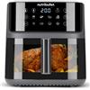NutriBullet Friggitrice ad Aria 8 Litri Potenza 2000W con Timer e Termostato Regolabile colore Grigio Scuro CrispLite Vision - NBA0811DG