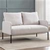 chairus Divano in Lino a 2 Posti Poltrona Sofa Relax Imbottito con Braccioli Moderno Divanetto per Soggiorno Salotto (Beige)