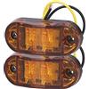 Fydun Indicatori di Direzione Laterali, 10-30V 2 LED Indicatore Luminoso Lampada di Ingombro Laterale Segnale Luminoso di Avvertimento Per Auto Camion Rimorchi (C (giallo))