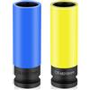 TOPCZY 1/2 Bussola per avvitatore a impulsi per cerchi in lega, 17 / 19mm, Robusta bussola a impulsi, Chiave a bussola da 17 mm per cerchi in lega, chiave dinamometrica beta