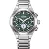 CITIZEN Cronografo Zenshin Senkei Eco-Drive Solar Super Titanium con cinturino in titanio e vetro zaffiro, verde, Bracciale