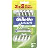 Gillette Sensor 3 Sensitive - confezione usa&getta 3 + 2 pezzi