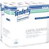Carta igienica salvaspazio Tenderly - 160 strappi - diametro 9,9 cm - 9,3 cm x 20 mt - Tenderly Professional - pacco 30 rotoli