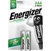 Pila AAA Extreme - ricaricabili - Energizer - blister 2 pezzi