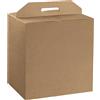 Scatola panettone + bottiglia - liscio - 33 x 25 x 35 cm - avana - Scotton