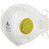 Mascherina filtrante FFP2 - con valvola - pieghevole verticalmente - monouso - Deltaplus - conf. 10 pezzi (imbustati singolarmente)