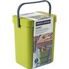 Pattumiera Gino - per rifiuti organici - 5 L - verde - Perfetto