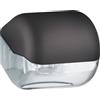 Dispenser Soft Touch di carta igienica - 15x14,8x14 cm - plastica - nero - Mar Plast