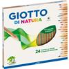 Pastelli colorati Natura - diametro mina 3,8 mm - legno di cedro - colori assortiti - Giotto - astuccio 24 pezzi