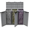 Contenitore EcoCab 3 per raccolta differenziata - 102x39x88,7 cm - 3 portasacco da 110 L ciascuno - Terry