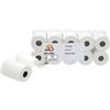 Rotolo per POS e carte di credito - 57 mm x 18 m - diametro esterno 38 mm - anima 12 mm - 55 gr - carta termica BPA free - Sabacart - blister 10 pezzi