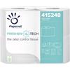 Carta igienica classica Freshen Tech - 3 veli - 230 strappi - diametro 12,2 cm -15,5 gr - 9,5 cm x 25,3 mt - Papernet - pacco 4 rotoli