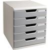 Cassettiera Modulo A4 - 28,8 x 32 x 35 cm - 5 cassetti - grigio/granito - Exacompta