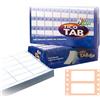 Etichette adesive a modulo continuo TAB 1 - in carta - corsia singola - permanenti - 72 x 36,2 mm - 8 et/fg - 500 fogli - bianco - Tico