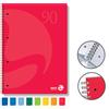 Quaderno Colors - A5 - quadretto 5mm - 60 fogli - 90gr - 4 fori microperforato - spiralato - BM