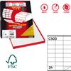 Etichette adesive C/500 - in carta - rimovibili - 70 x 36 mm - 24 et/fg - 100 fogli - bianco - Markin