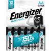 Pila alcalina AA Max Plus - 1,5 V - Energizer - blister 6 pezzi