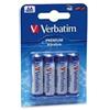 49921 Verbatim Batteria 4 x tipo AA Alcalina